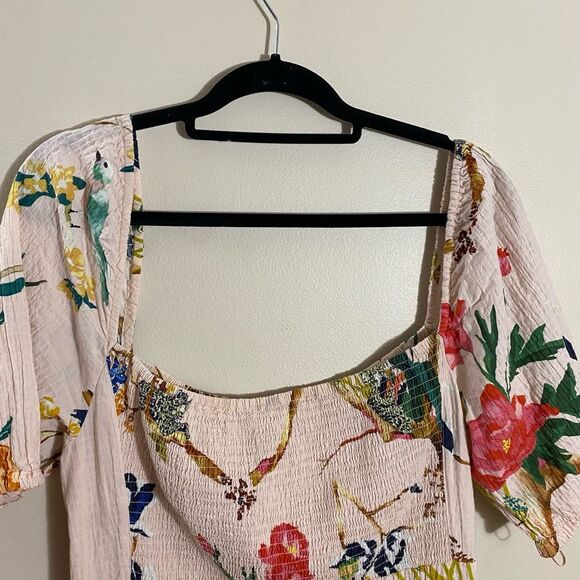 Tanya Taylor Women’s Size XS Lucinda Off The Shoulder Midi Dress Pink RUNS LARGE - Picture 7 of 7